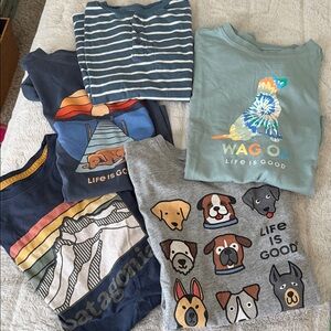 Boys T-shirt Set - Life is Good, Nordstrom, Patagonia, size Small (6-7)